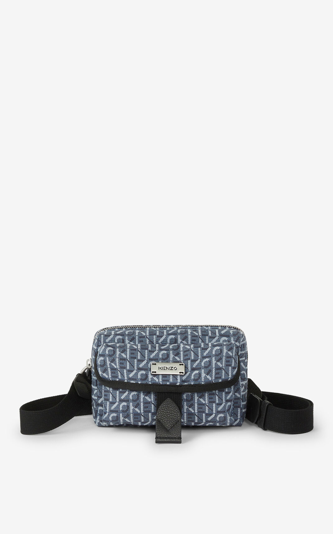 Kenzo Courier jacquard mini Bandolera Mujer Azul Marino Azules | 6084957-GJ